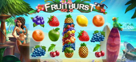 Fruit Burst, slot de frutas, Red Tiger Gaming, rodadas grátis, símbolos colossais, multiplicadores de ganhos, RTP, volatilidade, gráficos vibrantes, slots online.